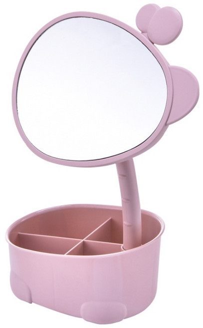 뷰레이터닷컴 기린 미니 탁상거울, 핑크