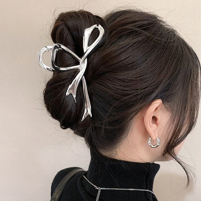 걸핀스 몰란 리본 메탈 집게핀 1584