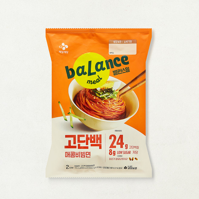 밸런스밀 고단백 저당 매콤비빔면 2인용, 404.4g, 1개