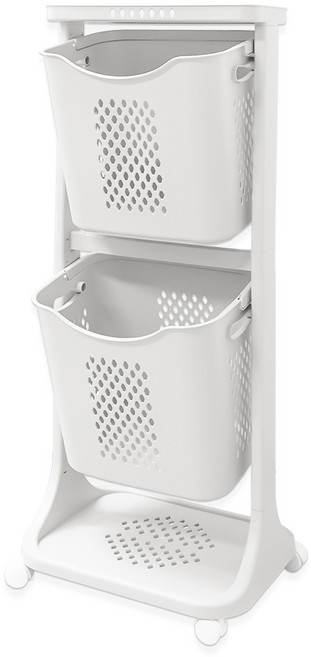 아임홈리빙 라인 스탠다드 대용량 빨래바구니, 화이트