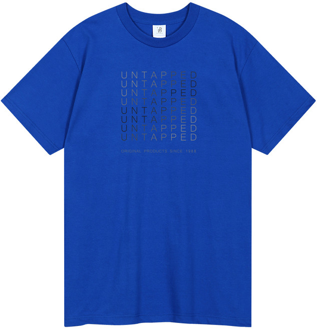 언탭트 남성용 통기성 그라데이션 16수 반팔 티셔츠