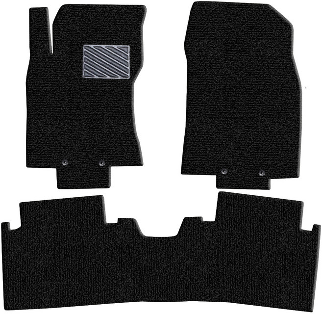 포시즌카매트 프리미엄 코일카매트 확장일체형 1+2열 3p, 르노삼성 QM6 (더뉴 포함) 2016년~, BLACK