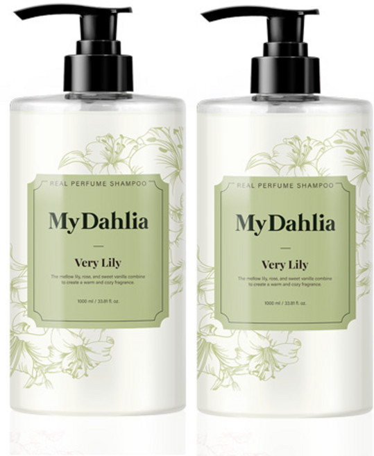 마이달리아 리얼 퍼퓸 샴푸 베리 릴리향, 2개, 1L