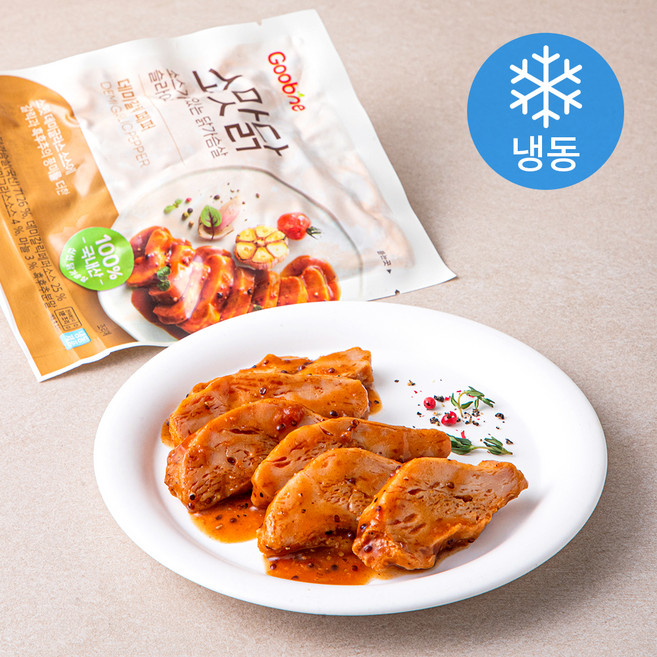 굽네 소스가 맛있는 닭가슴살 슬라이스 데미갈릭페퍼 (냉동), 120g, 1개입, 5개