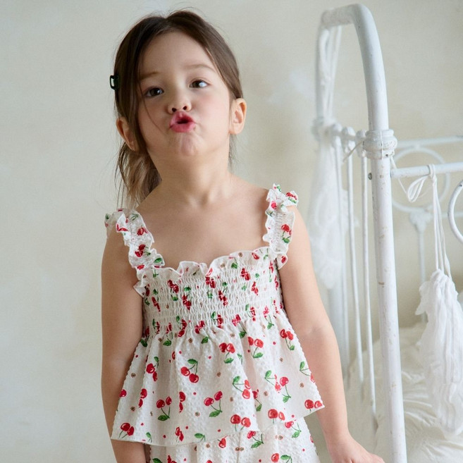 키키모라 아동용 스모크 체리 탑