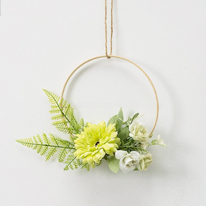 더플로우커머스 북유럽 감성 인조 플라워 벽장식 오브제, 그린데이지