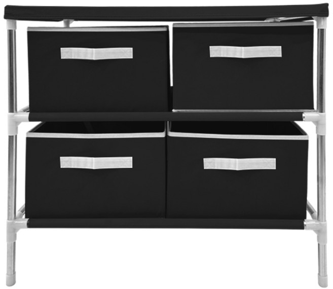 MAME 조립식 비키니 서랍장 2단 대형, 블랙