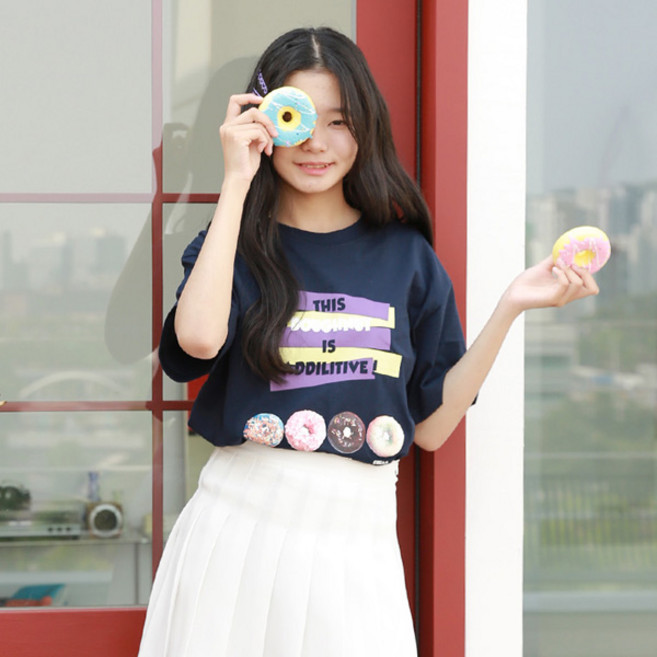 나나주니 라운드넥 JT미니도넛 반팔 티셔츠