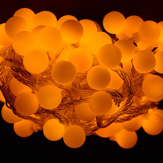 LED 앵두 메모리형 투명선 줄전구 100구, 노랑색, 1개