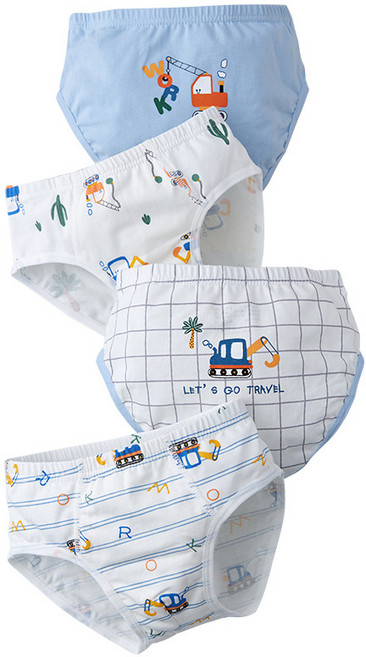 제이셀 남아용 여행을 떠나요 삼각팬티 4종 세트 P823