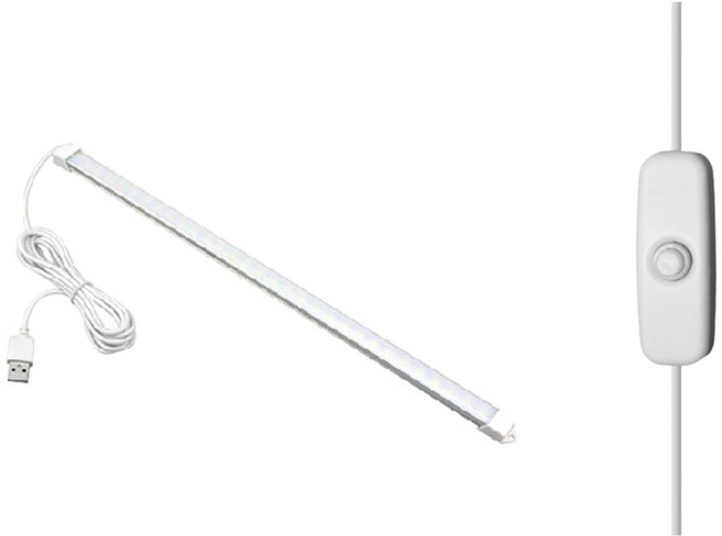 대한 단색 USB LED 바 50cm 4W, 백색, 1개