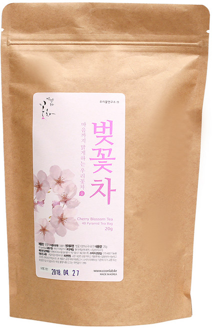 우리꽃연구소 벚꽃차 삼각티백, 500mg, 40개입, 1개