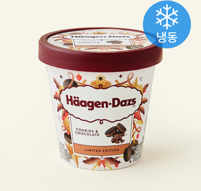 하겐다즈 파인트 쿠키 앤 초콜릿 아이스크림 (냉동), 1개, 1개입, 403ml