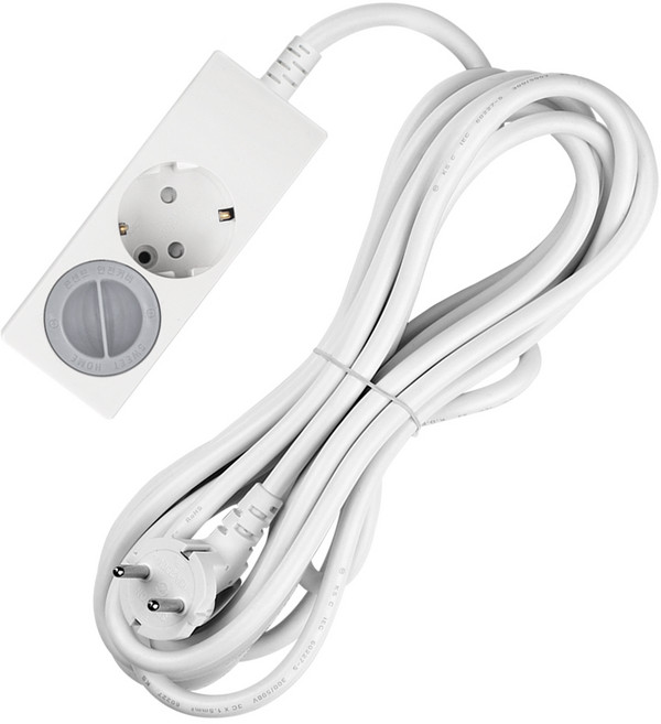 스윗홈 국내생산 일반 접지 멀티탭 2구+안전커버 1p, 7m, 혼합색상, 1개