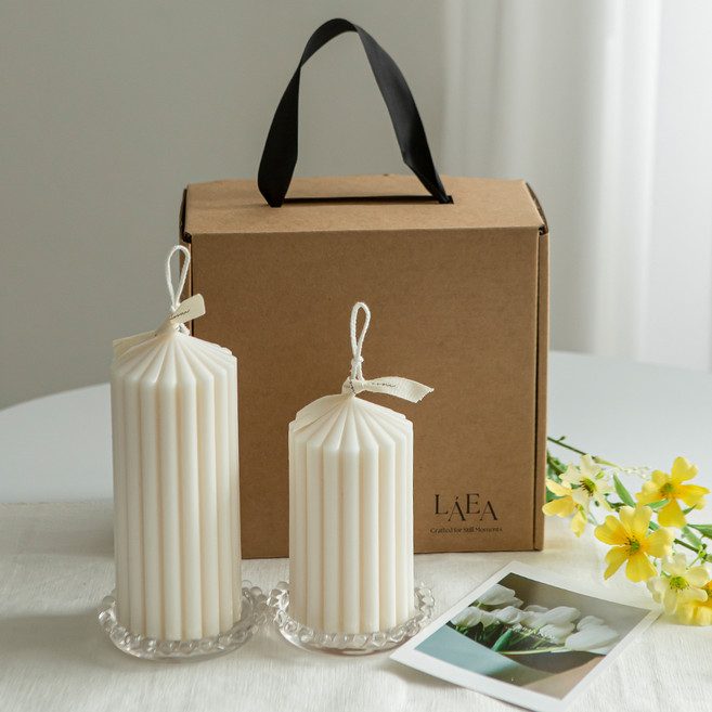 라에아 아이리스 오브제 캔들 아이리스롱 아이리스미들 코스터 2p 엽서 랜덤발송 선물박스포장, 혼합색상, 02 플라워 마켓