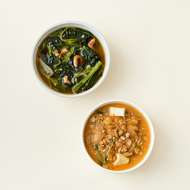 압구정 예향 차돌박이 청국장 400g + 건새우 듬쁙 아욱국 500g 세트 B, 900g, 1세트