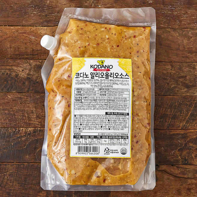 코다노 알리오 올리오 소스, 2kg, 1개