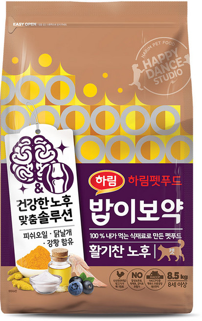 하림펫푸드밥이보약 고양이 기능성 사료, 시니어, 8.5kg, 1개