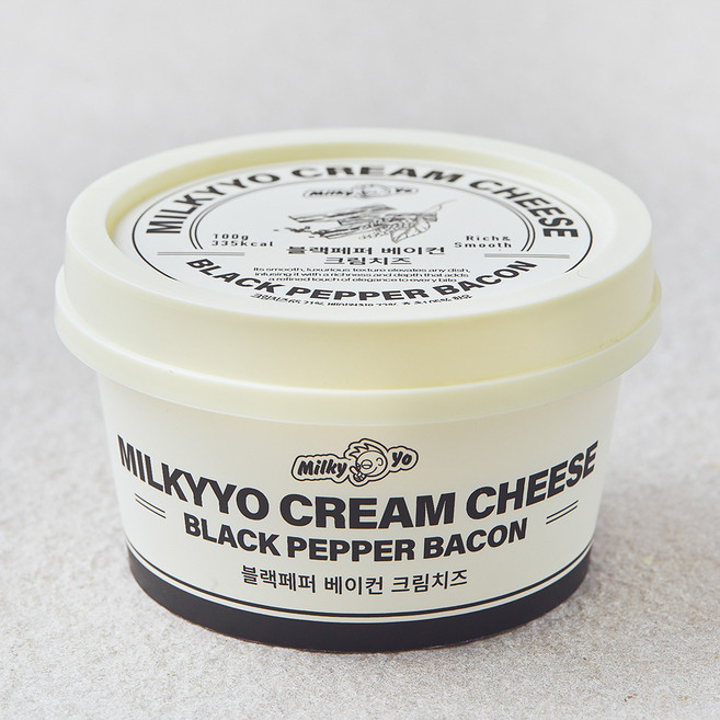 밀키요 블랙페퍼 베이컨 크림치즈, 100g, 1개, 1개입