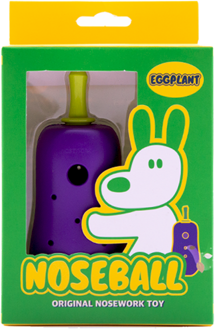 Nose Work 茄子嗅聞球 狗狗抗分離焦慮玩具, 1入, 茄子