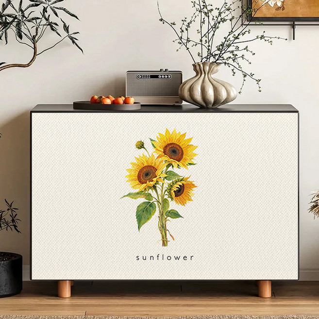 아티홈 해바라기 벨크로 캐비닛 커튼 GL833