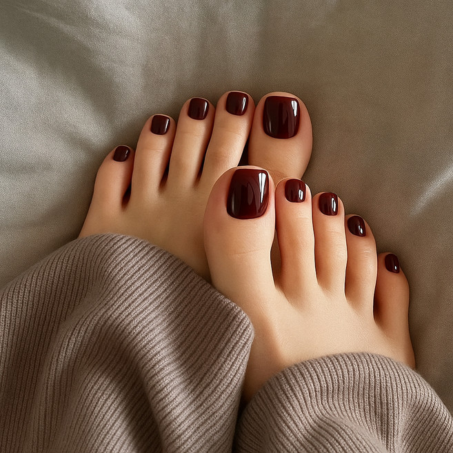 잇템샵 풀컬러 패디큐어 팁, 딥와인, 1개