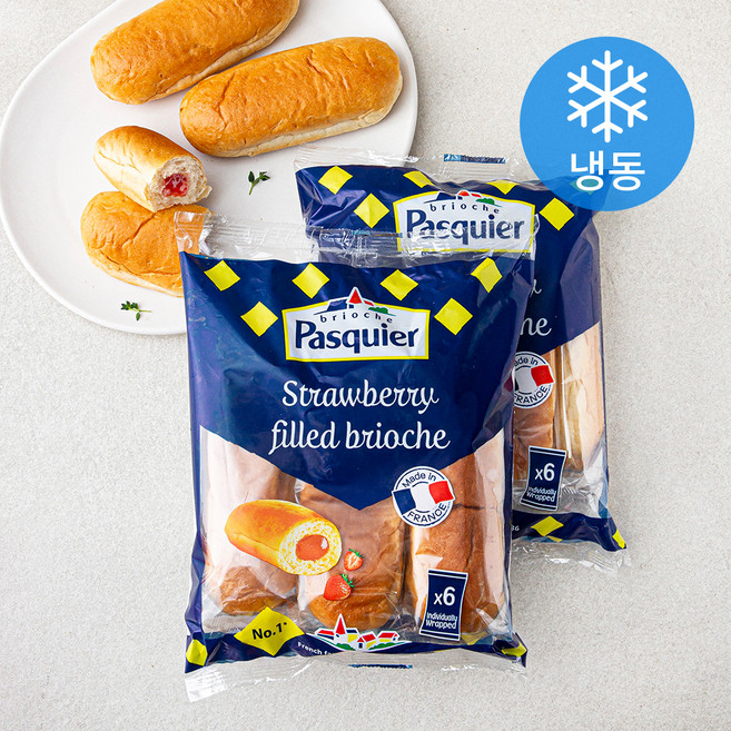 파스키에 딸기 필링 브리오슈 (냉동), 37.5g, 6개입, 2개