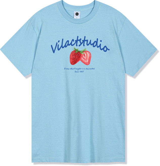 빌락트 스트로베리 빌락트스튜디오 18수 통기성 반팔 티셔츠