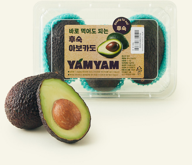 YAMYAM 페루산 바로먹어도 되는 후숙 아보카도 3~4개입, 1개, 600g