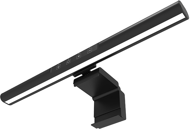 모어뷰 거치식 모니터 블루라이트차단 LED조명 터치식 라이트바 WZ-TB300S5B 50cm, 블랙, 1개