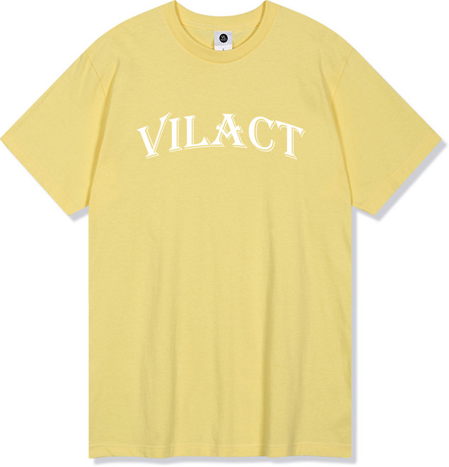 빌락트 남녀공용 통기성 18수 빅사이즈 어센틱 로고 반팔 티셔츠