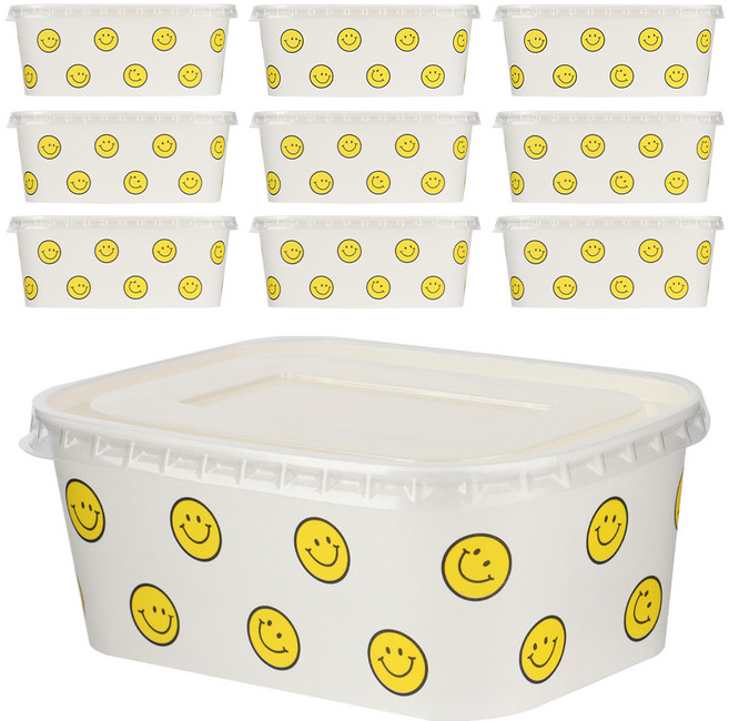 이와이엔스토리 스마일 테이크아웃 용기 880ml, 10개입, 1세트