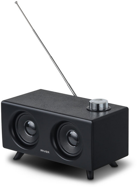 아이리버 레트로 감성 라디오 블루투스 스피커, IBS-Z70, 블랙
