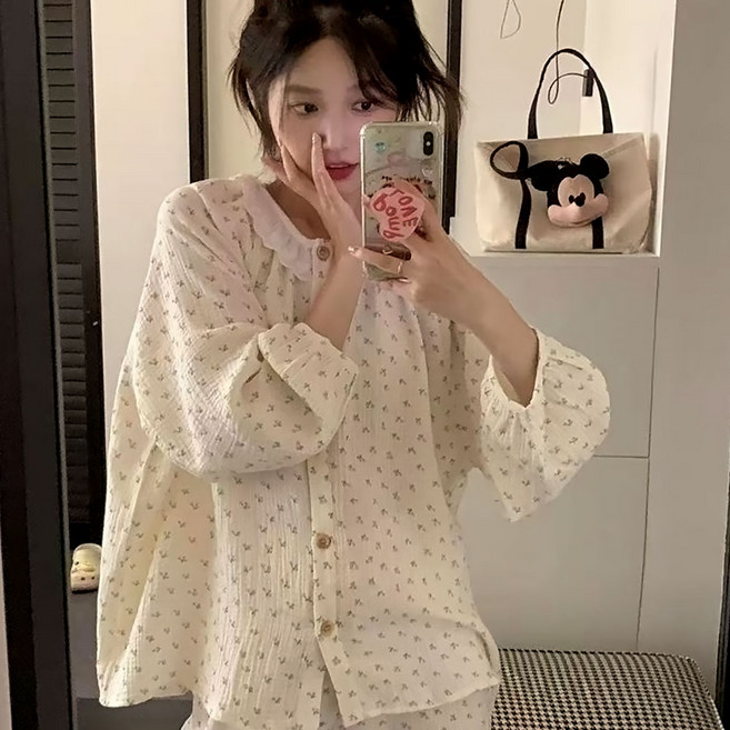 어나더디 여성용 데일리드림 긴팔 잠옷 세트