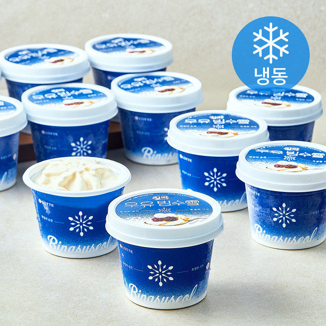 찰떡 우유 빙수설, 12개, 1개입, 250ml