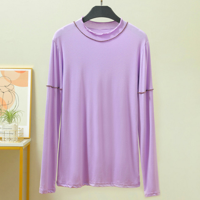 스타 통기성 라운드 라인 임부 긴팔 티셔츠