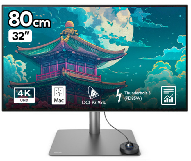 벤큐 QHD 프로 디자이너 모니터, 80cm, PD3225U