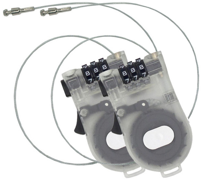 여행 캐리어 와이어 번호 자물쇠 1.1m 랜덤발송, 2개