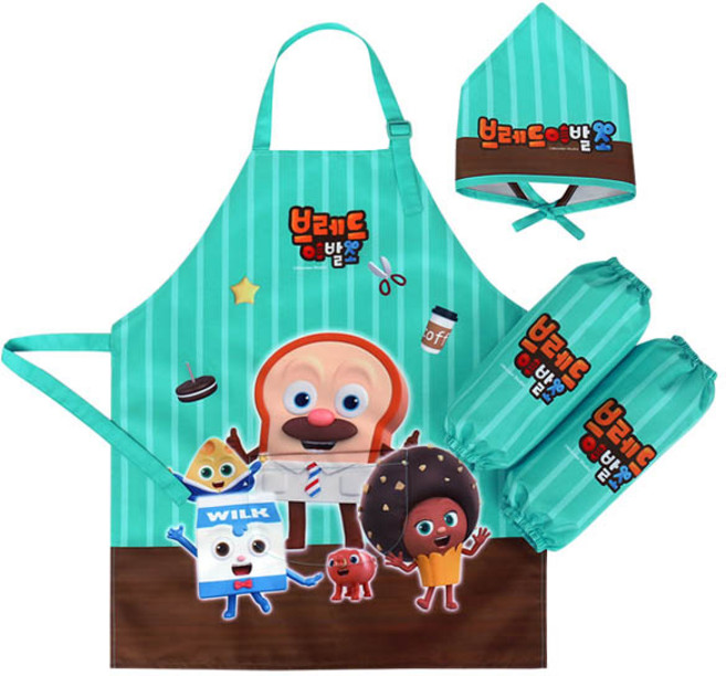 브레드이발소 플레이 앞치마 토시 두건 3종 세트 PO020