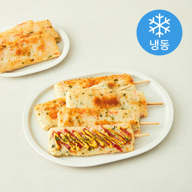 건강한끼 청양고추 매운 부산 어묵바 (냉동), 80g, 8개