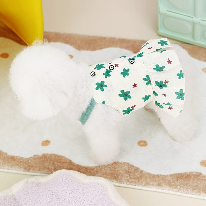 코코스튜디오 반려동물 초롱 원피스, 그린, 1개