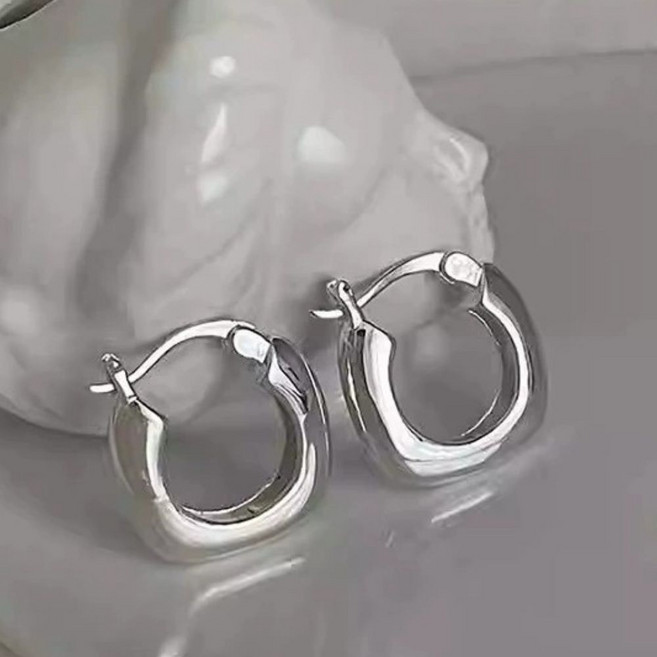 디아더컬러 여성용 슬림 라인 원터치 귀걸이 14mm sd_0053