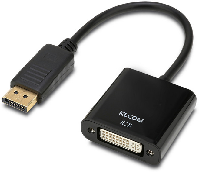 케이엘컴 DisPlayPort to DVI 컨버터 단방향, KL122, 1개