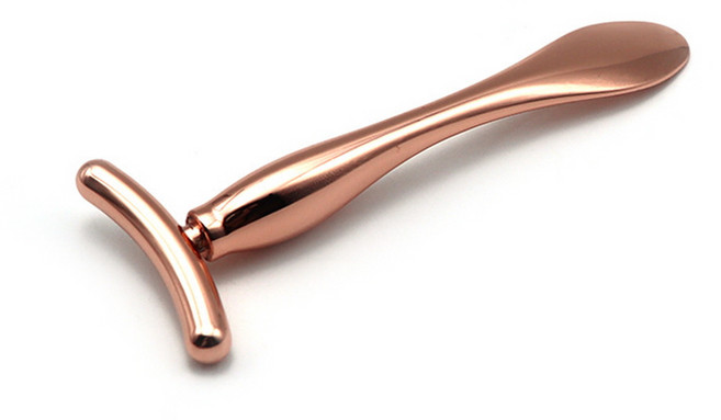 생각나래 스킨 케어 아이 마사지 스푼 T자형, 로즈골드, 1개