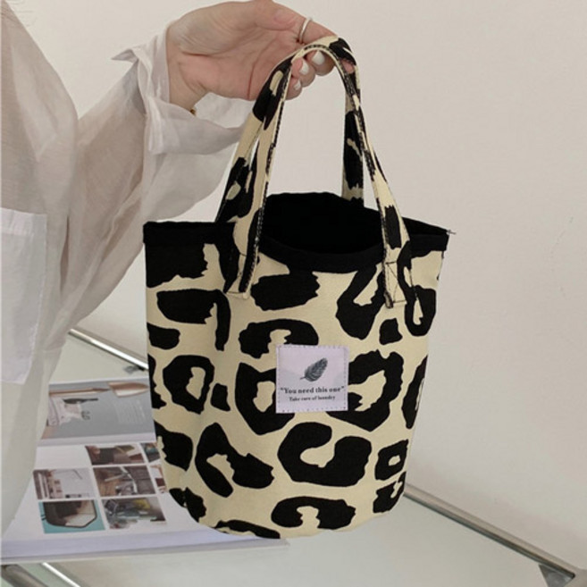 버블리데이 리프 캔버스 토트 에코백