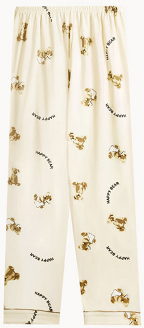 피어니스트 여성용 일자 팬츠 잠옷 바지