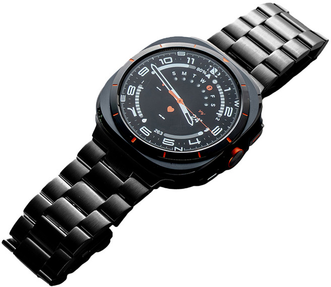 Nuart Galaxy Watch Ultra 相容金屬錶帶, 1個, 黑色