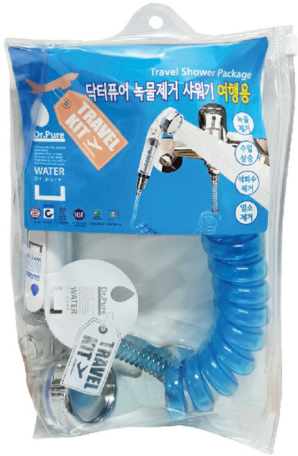 닥터퓨어 녹물 제거 여행용 샤워기, 1개