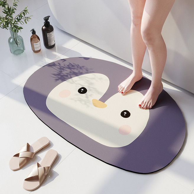 XTER 多用途廚房浴室吸水型珪藻土地墊 可愛F, 混合色