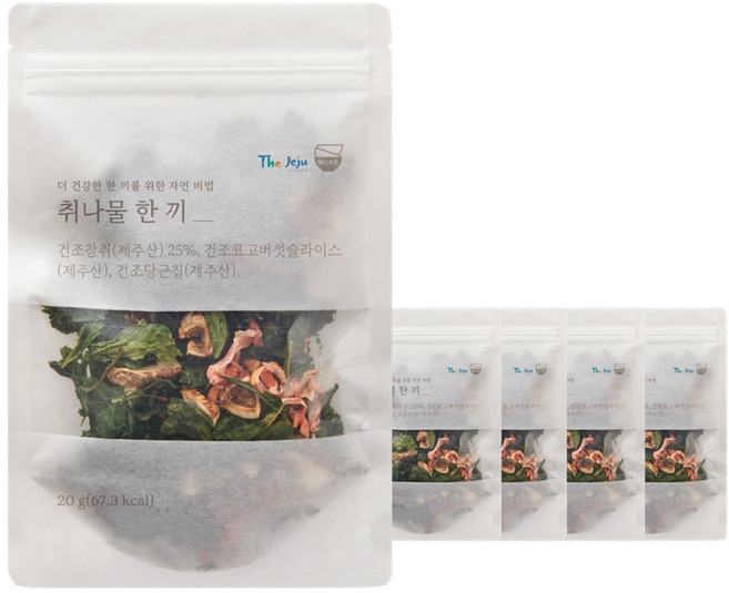 끼니키트 간편한 제주산 건나물 취나물 한 끼, 20g, 5개